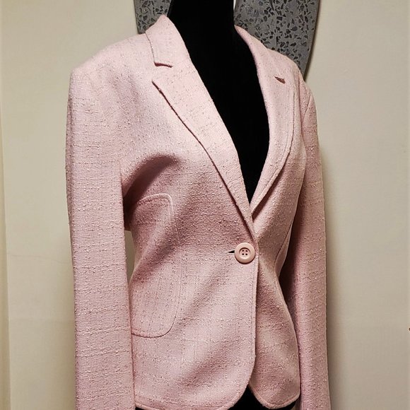 Jackets & Blazers - Soft Pink Tweed Blazer